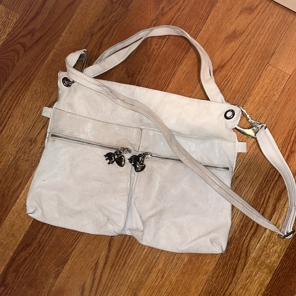 Laura Di Maggio cream leather hobo bag , cross or tote. Made in Italy/ preowned - Picture 7 of 12